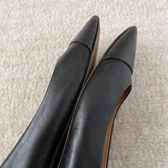 Tory Burch Penelope Cap Toe Flat Shoes 7 Black - Picture 9 of 9